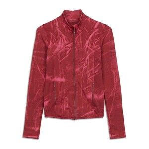 Lululemon Womens 6 Ebb‎ to Street Define Jacket Wash Stone Chianti Red EXCELLENT